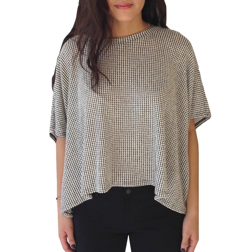 New Hooded Boxy Knitted Sweater Top